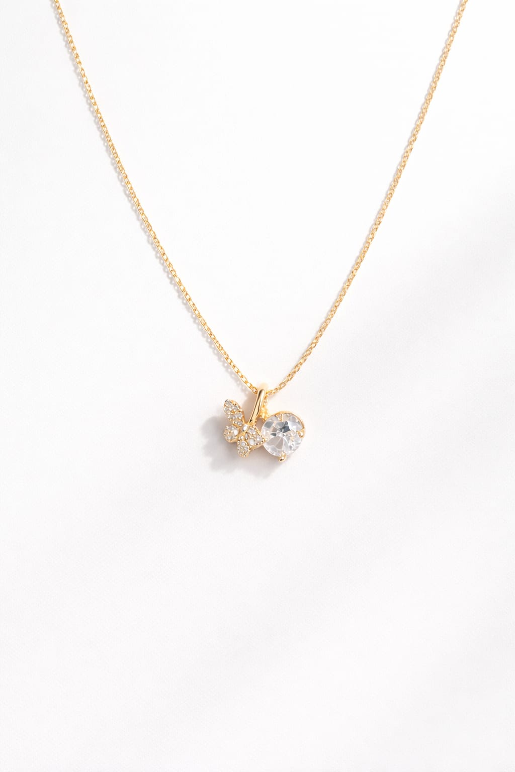 Butterfly & Heart Crystal Necklace