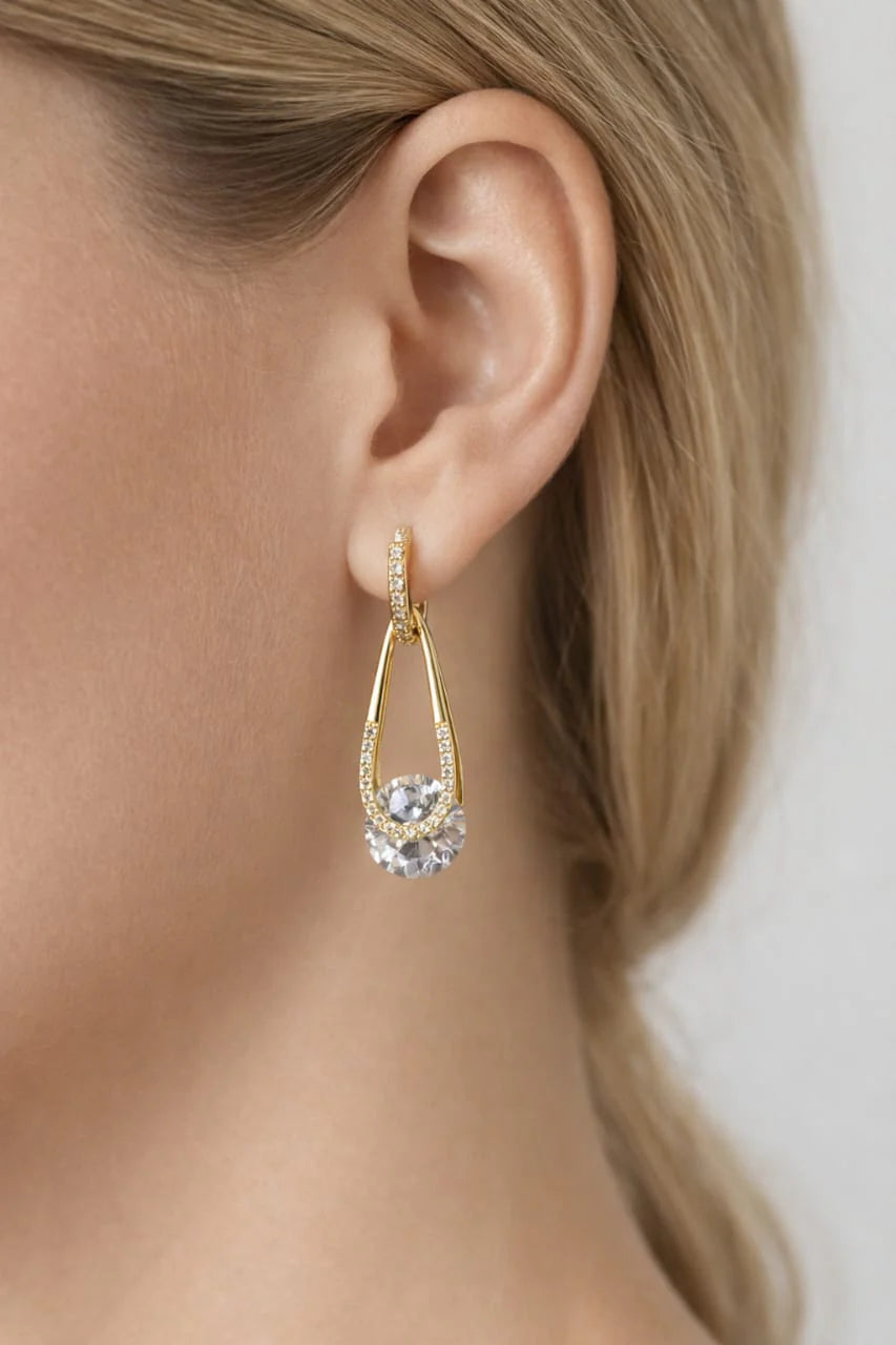 Midnight Crystal Drop Earrings
