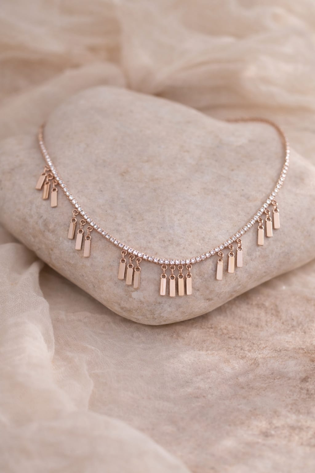 Dainty Crystal Tennis Necklace