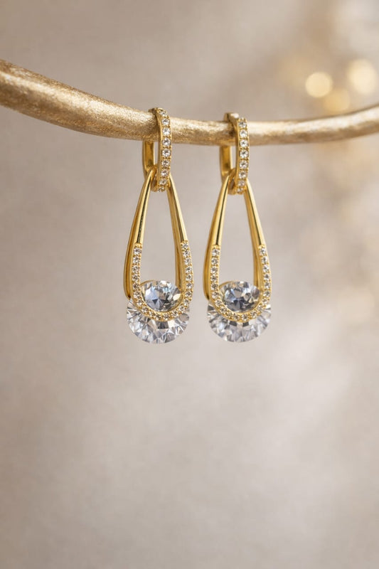 Teardrop Orb Earrings