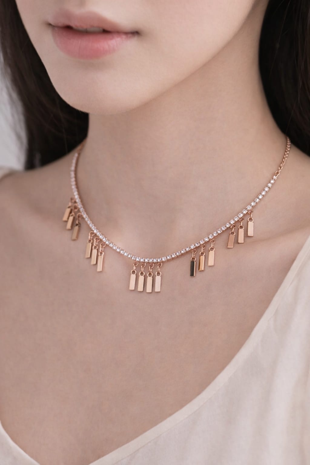 Dainty Crystal Tennis Necklace